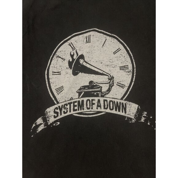 VTG System of a Down T-Shirt XLarge Y2K 2002 Toxicity era Black Short Sleeve - Picture 2 of 5